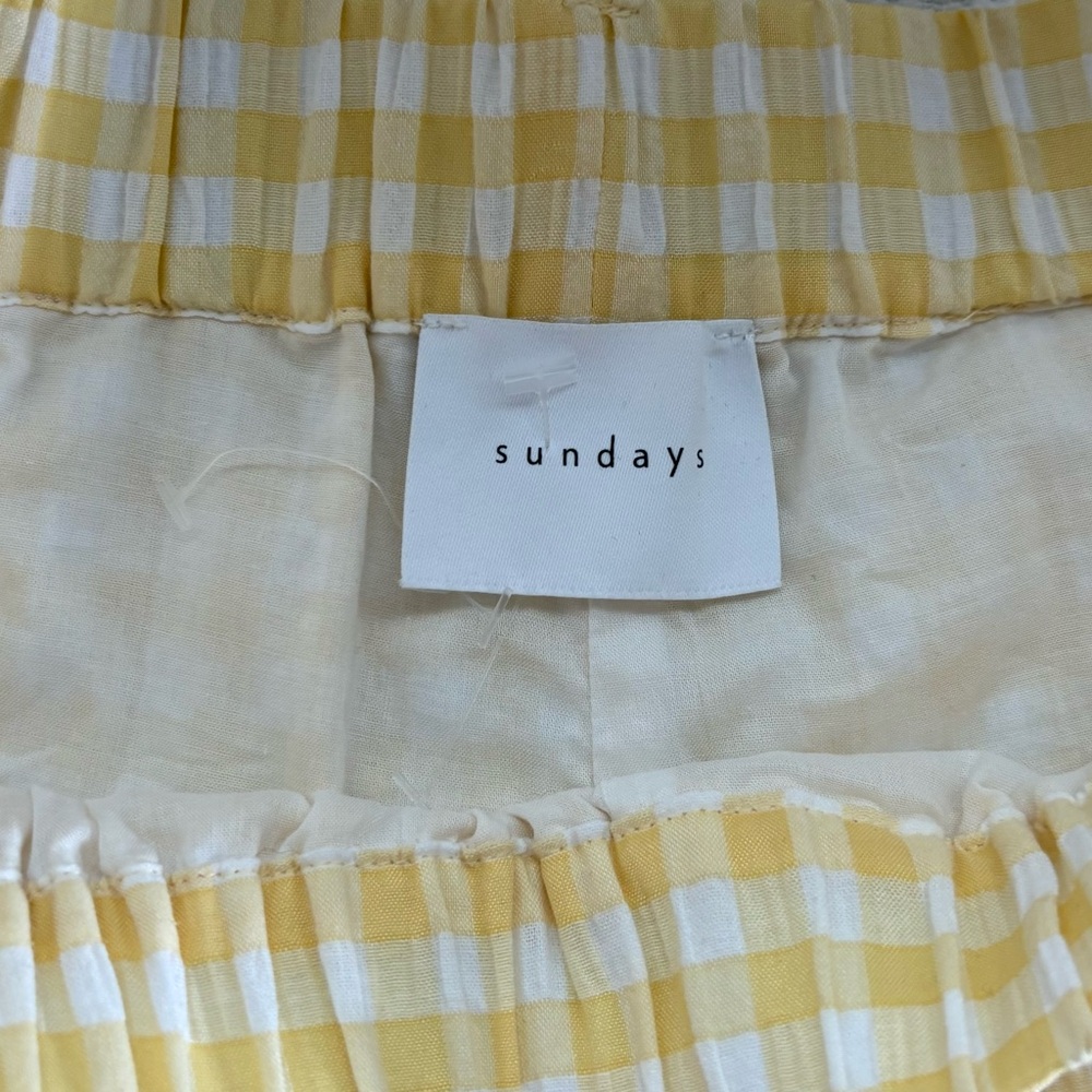 Sundays yellow and white plaid shorts - Picture 3 of 5